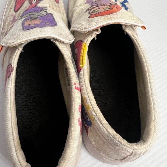 NIKE customized COURT LEGACY all white canvas slip ons size 11 - Picture 8 of 10